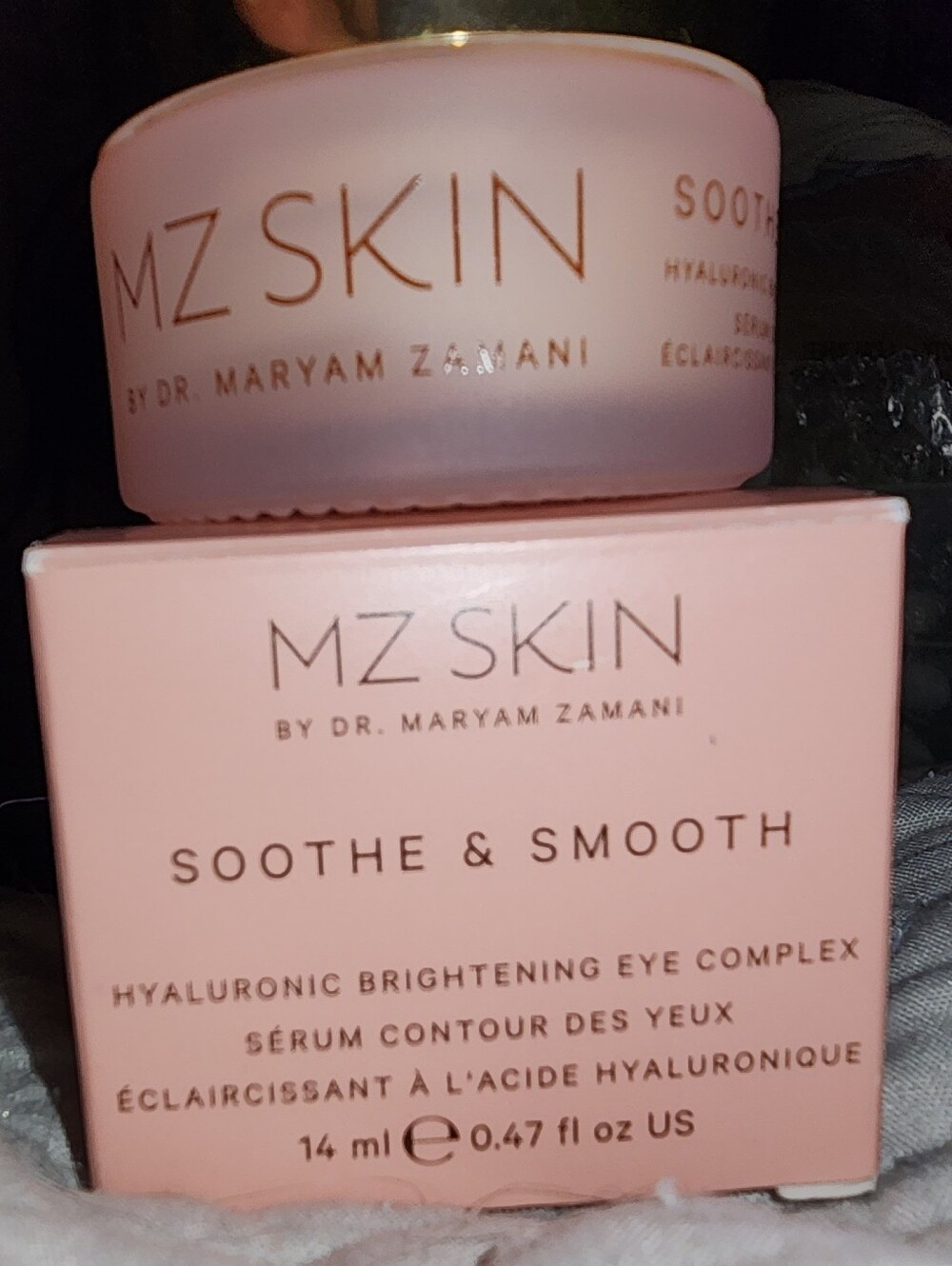 MZ Skin Soothe & Smooth Hyaluronic Brightening Eye Complex - Pink